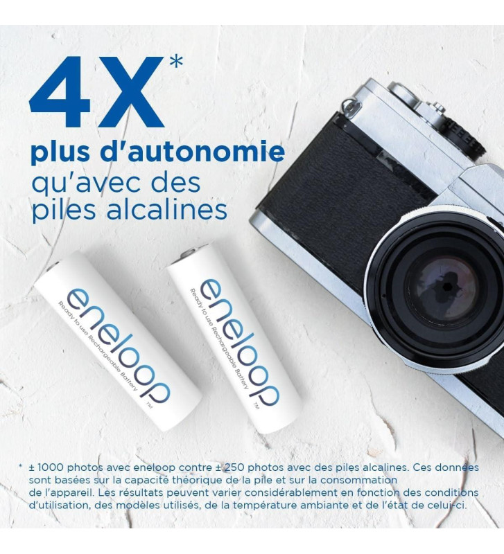 Eneloop Pack 4 Piles Rechargeables Micro AAA 800mAh