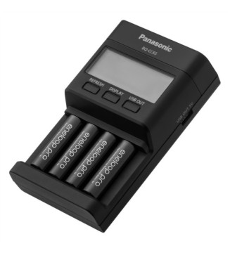 Eneloop Pro Chargeur LCD BQ-CC65 ERP Sortie USB Ni-MH AA/AAA sans Piles