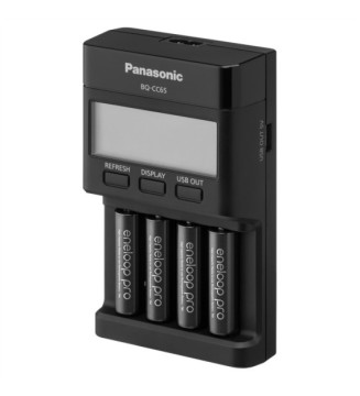 Eneloop Pro Chargeur LCD BQ-CC65 ERP Sortie USB Ni-MH AA/AAA sans Piles