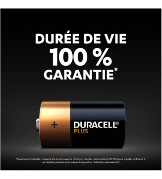 Blister de 4 Piles Plus 100% Alcaline MN1400 C LR14