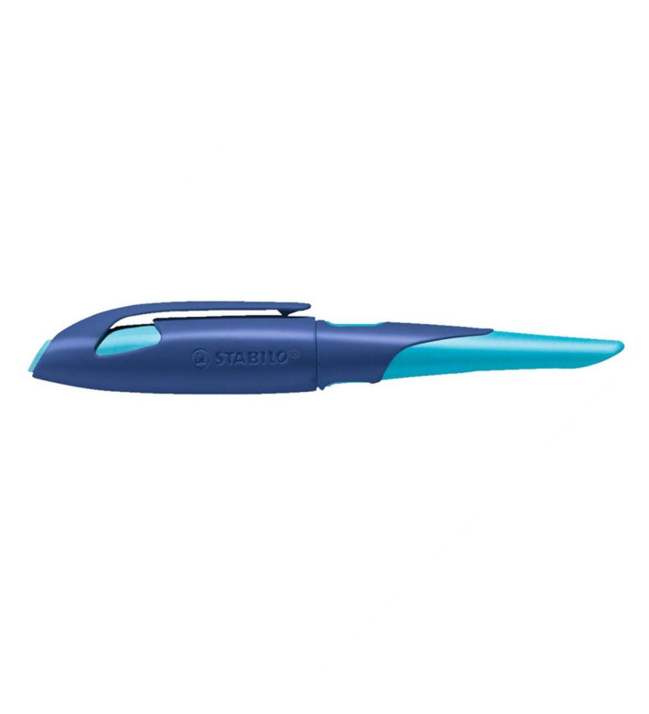 Stylo plume - EASYbirdy - Stylo ergonomique rechargeable - Bleu/Azur - Droitier