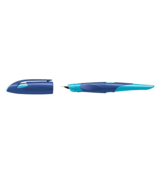 Stylo plume - EASYbirdy - Stylo ergonomique rechargeable - Bleu/Azur - Droitier