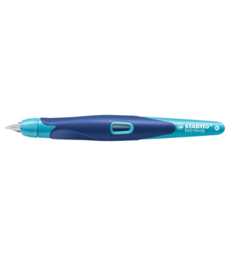 Stylo plume - EASYbirdy - Stylo ergonomique rechargeable - Bleu/Azur - Droitier