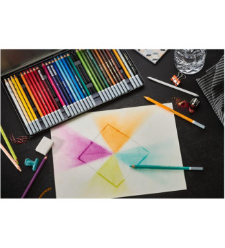 Boîte métal de 12 Crayon de couleur Fusain Pastel CarbOthello Arty+