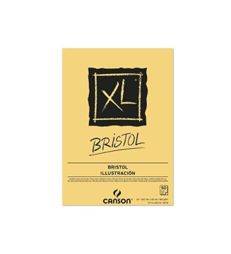 Bloc de 50 feuilles croquis et études XL Bristol A3 180g Blanc
