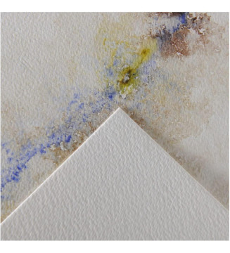 Bloc 12 Feuilles collé 4 côtés Papier aquarelle 40 x 50 cm Blanc Naturel