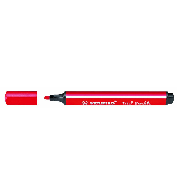 Feutre coloriage Trio Scribbi Triangulaire Pte Large rouge