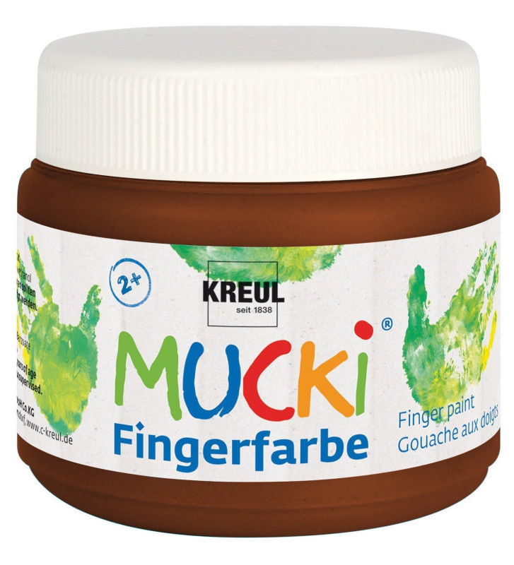 Gouache aux Doigts MUCKI à Base d'Eau 150 ml Marron