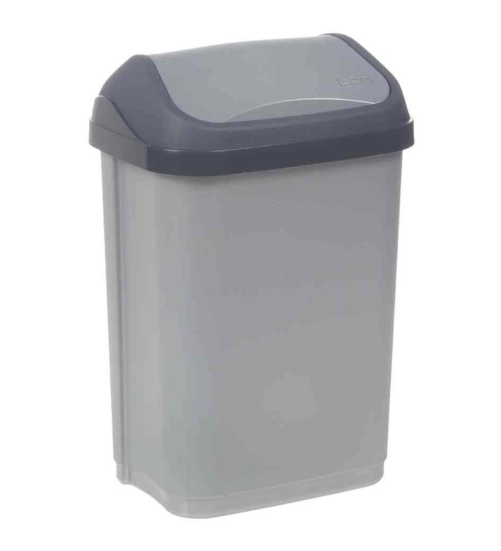 Poubelle swantje, 25 litres, argent / anthracite