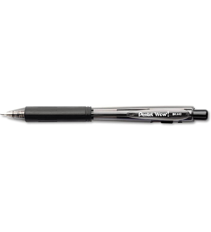 Stylo à bille rétractable WOW BK440, noir
