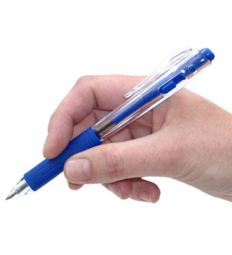 Stylo à bille rétractable Easy-Push BK437 Pointe Fine Noir