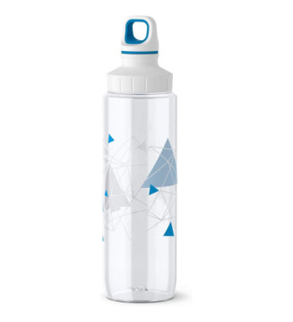 Gourde en plastique, 0,7 litre, Geometry bleu