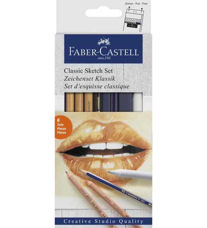 Set d'esquisse Classique, 6 pièces