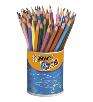 Pot de 60 crayons de couleur ECO KIDS EVOLUTION 12 couleurs assrorties