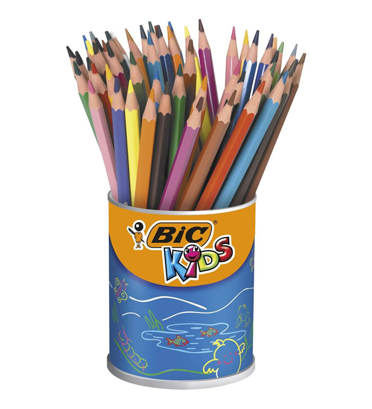 Pot de 60 crayons de couleur ECO KIDS EVOLUTION 12 couleurs assrorties