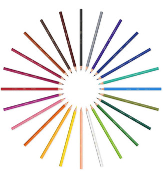 Pot de 60 crayons de couleur ECO KIDS EVOLUTION 12 couleurs assrorties