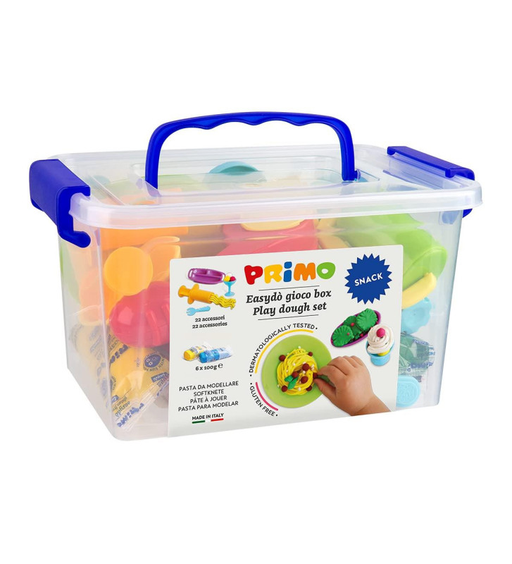 Mallette Pâte à Modeler 6 x 100g et 16 Accessoires “snack bar”
