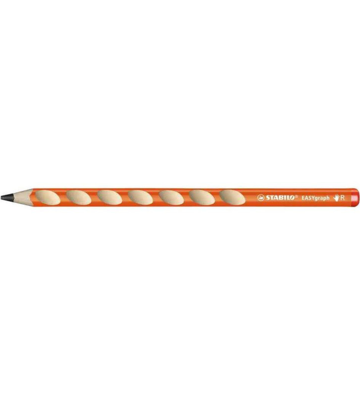 Crayon graphite STABILO EASYgraph HB droitier - orange