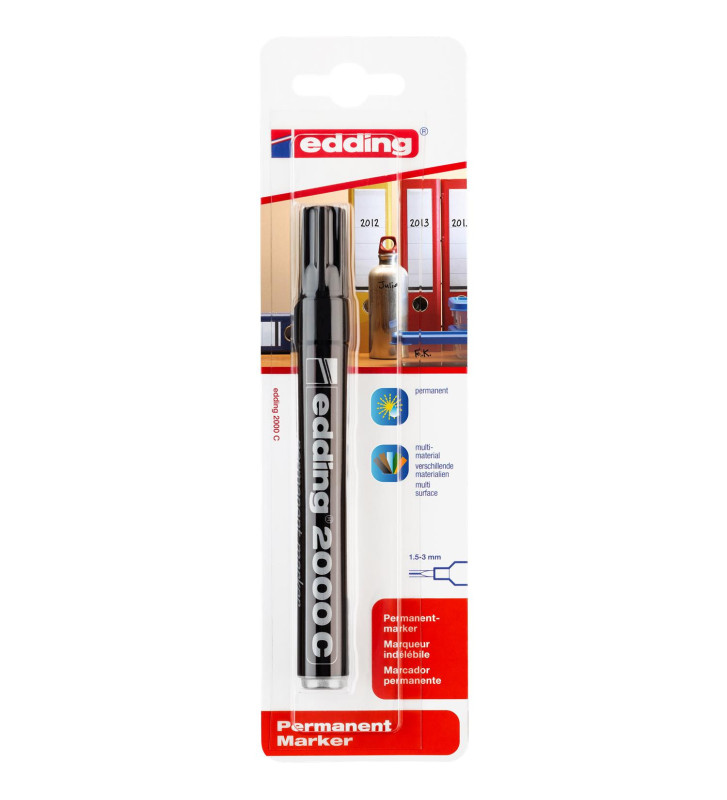 Marqueur Permanent 2000 c blister de 1 noir b2c 1,5-3 mm