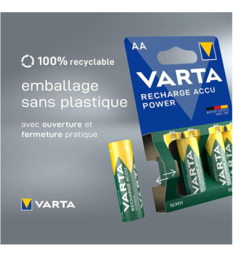4 Batteries Rechargeables NiMH AAA 1.2 V 1000 mAh