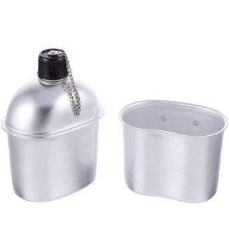 Gourde avec timbale Army en Aluminium 1 Litre