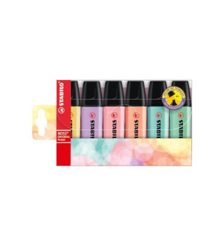 Etui de 6 surligneurs STABILO BOSS ORIGINAL Pastel Assortis