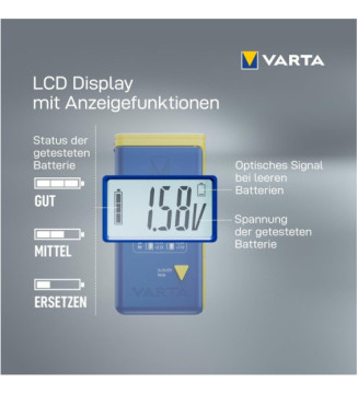 Testeur de Piles LCD Numérique pour Piles, Batteries et Piles Boutons