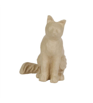 Support Papier Mâché Chat 41cm à Décorer
