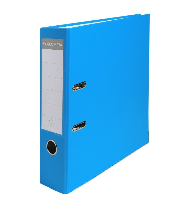 Classeur à levier polypropylène dos de 75mm Bleu clair