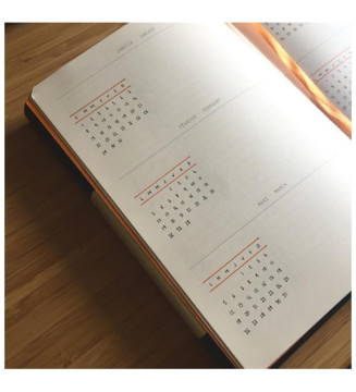 Carnet d'organisation GoalBook BEIGE A5 DOT 240p numérotées 90g ivoire
