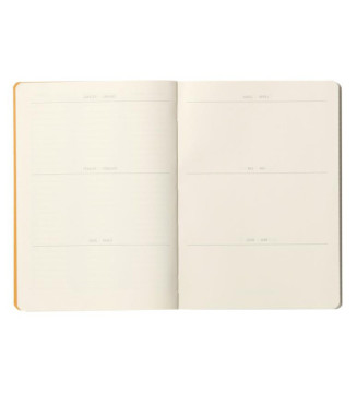 Carnet d'organisation GoalBook BEIGE A5 DOT 240p numérotées 90g ivoire