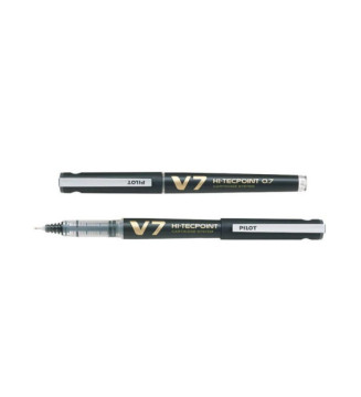 Roller Rechargeable Hi-TechPoint V7 Begreen Pointe Moyenne Encre liquide Noir