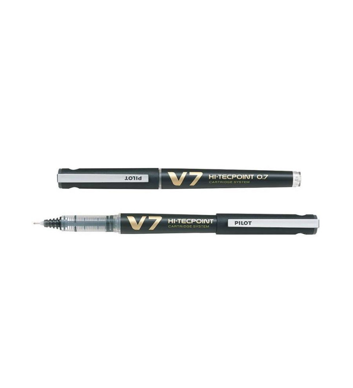 Roller Rechargeable Hi-TechPoint V7 Begreen Pointe Moyenne Encre liquide Noir