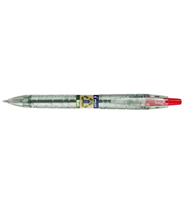 Stylo bille rétractable B2P Ecoball 10, rouge