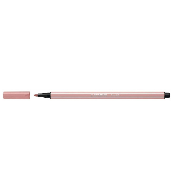 Stylo feutre Pen 68 Pointe Moyenne 1mm Rose poudré Blush
