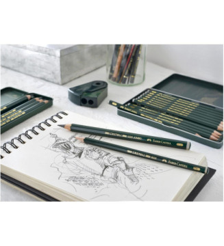 Etui de 12 Crayons CASTELL 9000 Design Dureté Assorties