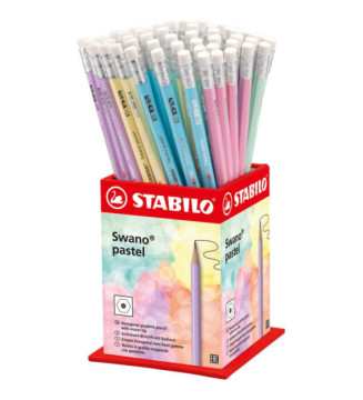 Godet de 72 crayons graphite Swano pastel - bout gomme - HB