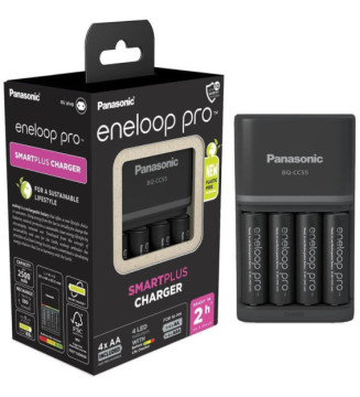 Chargeur Smart Plus pour 4 piles AA/AAA+4 piles AA rechargeable inclus