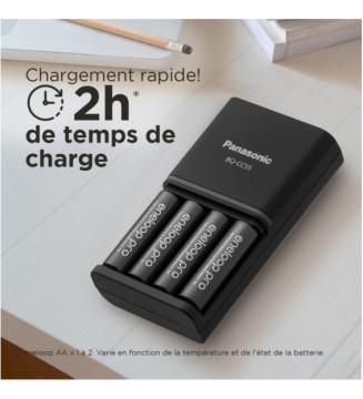 Chargeur Smart Plus pour 4 piles AA/AAA+4 piles AA rechargeable inclus