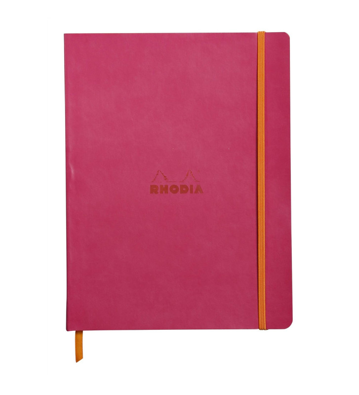 RHODIARAMA Carnet souple FRAMBOISE 19x25cm ligné 160p papier 90g