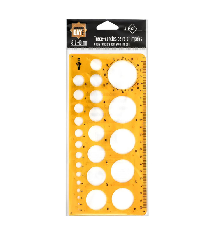Trace-cercles pairs et impairs de 2 à 40 mm