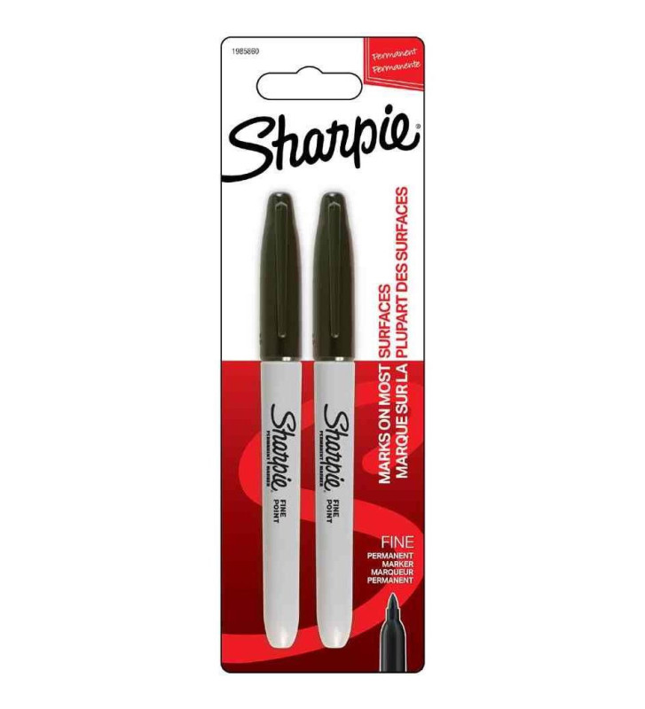 Lot de 2 Marqueur permanent FINE Noir