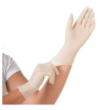 Pack 100 Gant latex Non Poudré GRIP LIGHT HYGONORM 24cm M Blanc