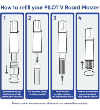Recharge pour Marqueur V BOARD MASTER Rouge