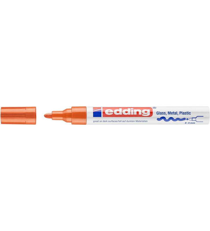 Marqueur Peinture brillante 750 Orange Pointe Ronde 2-4 mm