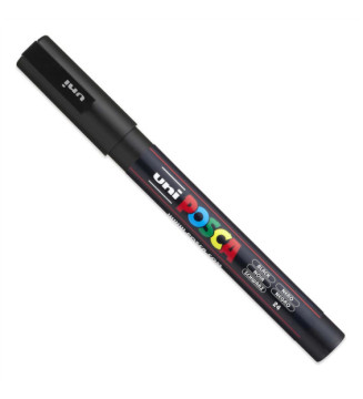 Lot de 3 marqueurs peinture ultra fine à fine – PC-1MR, PC-1M, PC-3M Noir