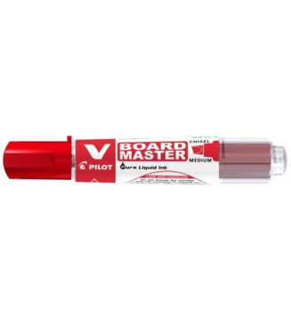 Marqueur Rechargeable V BOARD MASTER Begreen Pointe Biseauté Moyenne Rouge