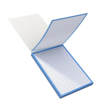 Bloc de 30 fiches bristol 105X148 non perforées Q5/5 bleu
