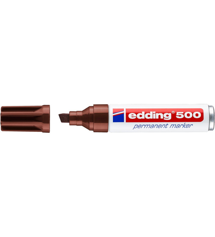 Marqueur Permanent 500 Corps Alu Marron Pointe Biseautée 2-7 mm
