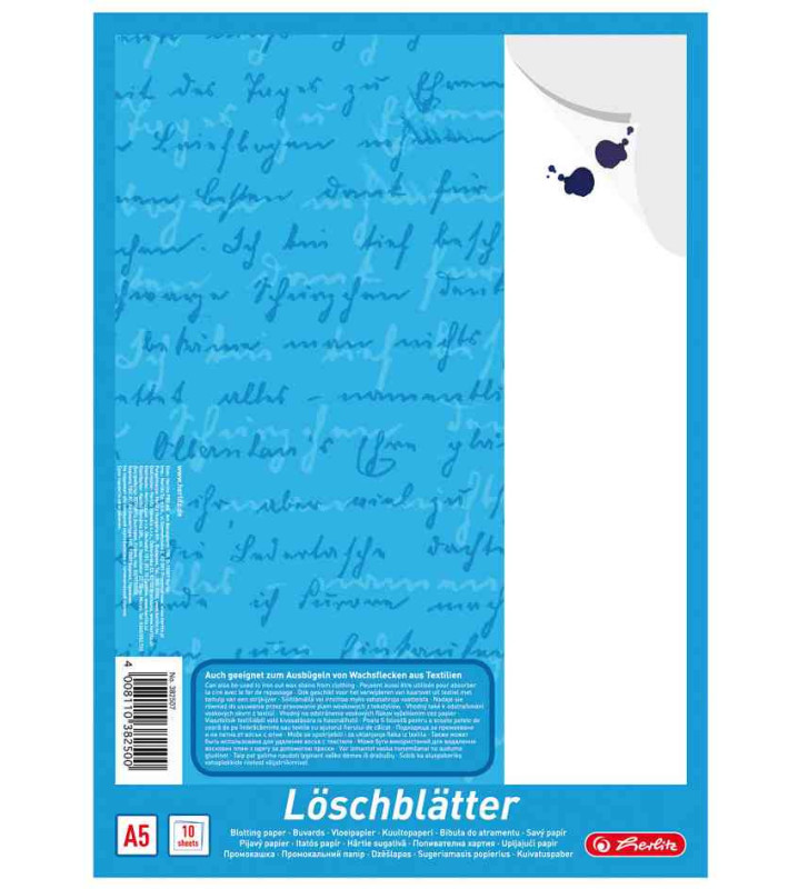 Bloc de 10 papiers buvards format A5 80 g Blanc